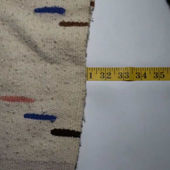 Central American Hand Woven Poncho Fring Bottom Aztec‎ - Picture 9 of 10